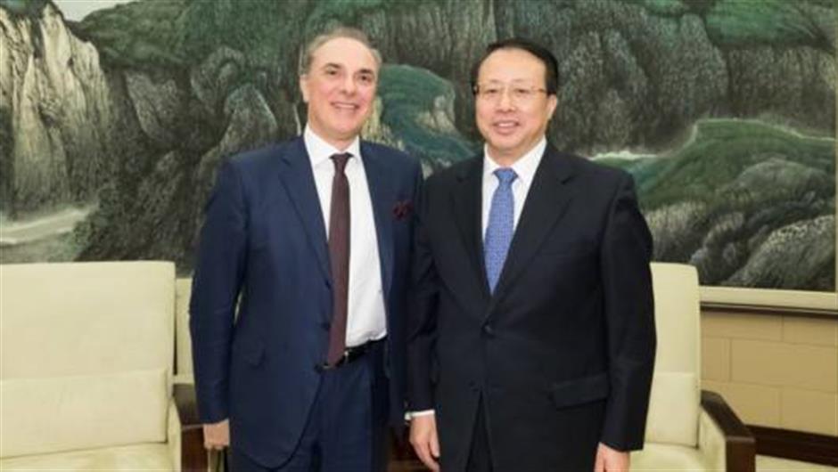 Shanghai Mayor Gong meets Italian ambassador