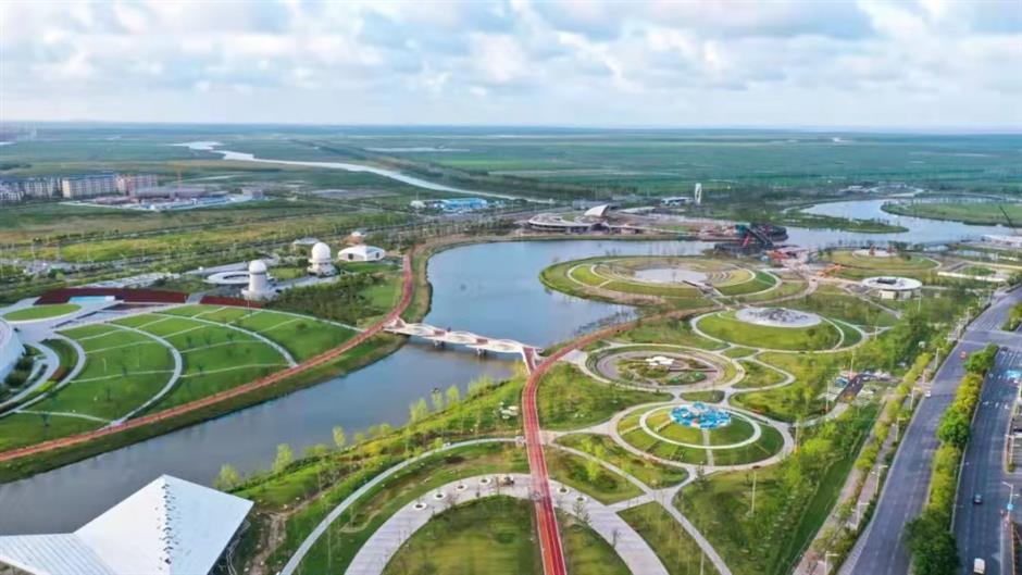 Shanghai's largest 'sponge park' opens to the public