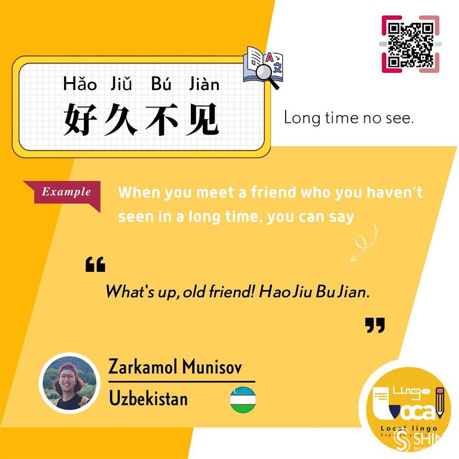 'Local lingo: Express yourself!' Episode 33: 好久不见 (<i>Hao</i><i> Jiu Bu Jian</i>)