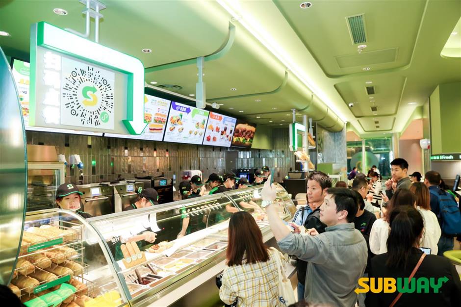 Subway opens largest Asian store in Shanghai's West Bund