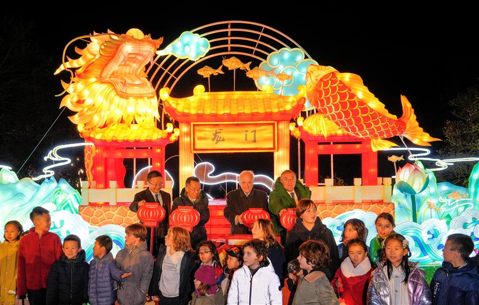 Chinese lanterns illuminate the city of lights to mark 60 years of diplomacy